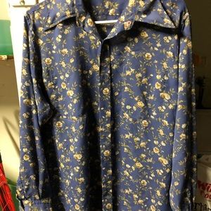 Blue floral shirt